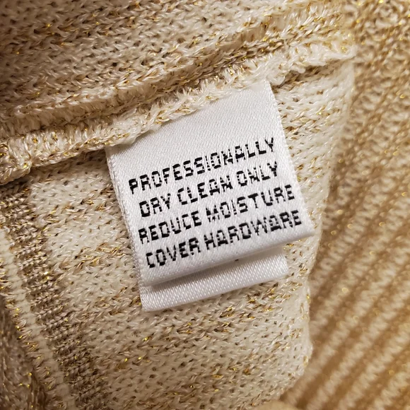 St. JOHN  Deep V-neck Sweater Ribbed w/ Metallic Threads Size S - Like NEW! - Picture 9 of 11